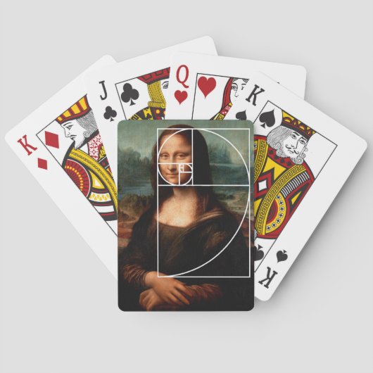 Leonardo da Vinci Mona Lisa Fibonacci Sequence Spielkarten (Rückseite)