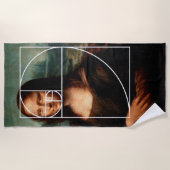 Leonardo da Vinci Mona Lisa Fibonacci Sequence Strandtuch (Vorderseite)