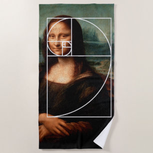Leonardo da Vinci Mona Lisa Fibonacci Sequence Strandtuch