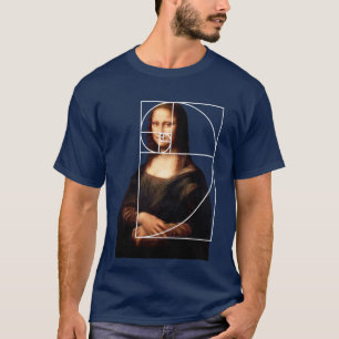 Leonardo da Vinci Mona Lisa Fibonacci Sequence T-Shirt