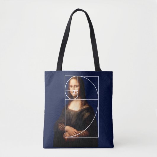 Leonardo da Vinci Mona Lisa Fibonacci Sequence Tasche (Vorderseite)