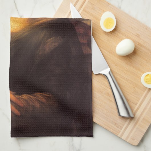 Leonardo Da Vinci Mona Lisa Handtuch (Viertel Falte)