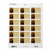 Leonardo Da Vinci Mona Lisa Kunstmalerei Adressaufkleber (Vorne)