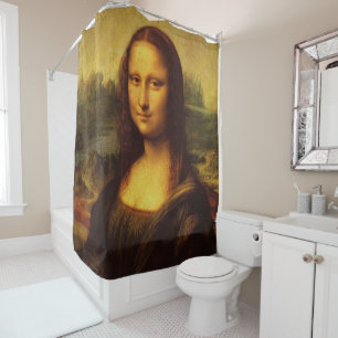 Leonardo Da Vinci Mona Lisa Kunstmalerei Duschvorhang