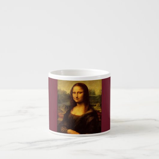 Leonardo Da Vinci Mona Lisa Kunstmalerei Espressotasse (Vorderseite)