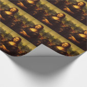 Leonardo Da Vinci Mona Lisa Kunstmalerei Geschenkpapier (Ecke)