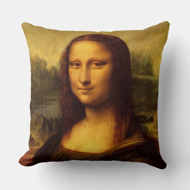 Leonardo Da Vinci Mona Lisa Kunstmalerei Kissen (Vorderseite)