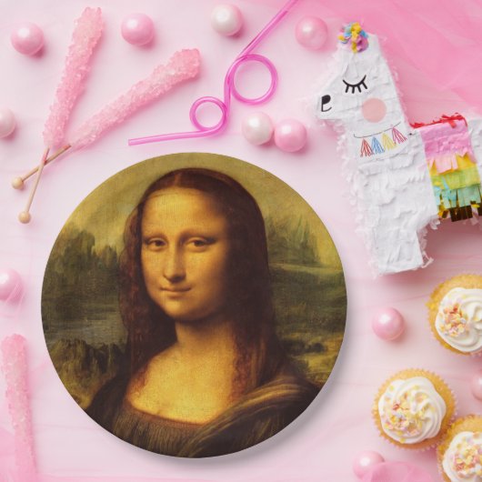 Leonardo Da Vinci Mona Lisa Kunstmalerei Pappteller (Party)