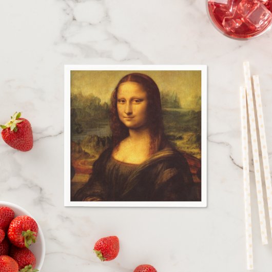 Leonardo Da Vinci Mona Lisa Kunstmalerei Serviette (Beispiel)