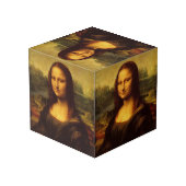 Leonardo Da Vinci Mona Lisa Kunstmalerei Würfel (Rückseite Schrägansicht)