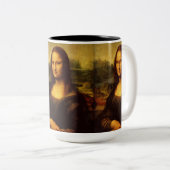 Leonardo Da Vinci Mona Lisa Kunstmalerei Zweifarbige Tasse (VorderseiteRechts)