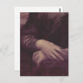 Leonardo da Vinci Mona Lisa (La Giaconda), Detail: Postkarte (Vorne/Hinten)