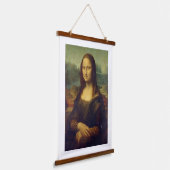 Leonardo Da Vinci, Mona Lisa, La Gioconda Wandteppich Mit Holzrahmen (Gewinkelt)