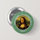 Leonardo da Vinci Mona Lisa Party Collection Button (Vorne & Hinten)