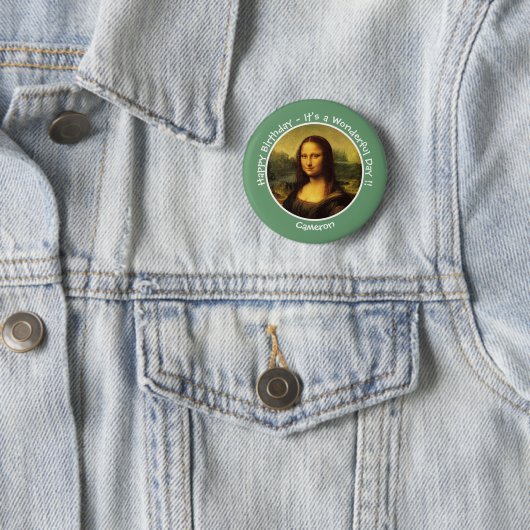 Leonardo da Vinci Mona Lisa Party Collection Button (Beispiel)