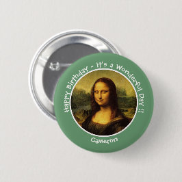 Leonardo da Vinci Mona Lisa Party Collection Button