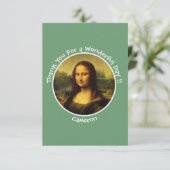 Leonardo da Vinci Mona Lisa Party Collection Dankeskarte (Stehend Vorderseite)