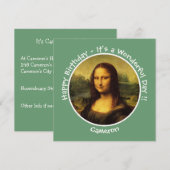 Leonardo da Vinci Mona Lisa Party Collection Einladung (Vorne/Hinten)