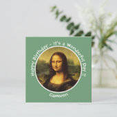 Leonardo da Vinci Mona Lisa Party Collection Einladung (Stehend Vorderseite)