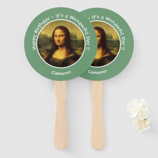 Leonardo da Vinci Mona Lisa Party Collection Fächer (Vorne und Hinten)