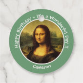 Leonardo da Vinci Mona Lisa Party Collection Geschenkanhänger (Rückseite)