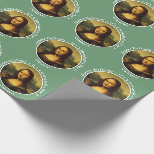 Leonardo da Vinci Mona Lisa Party Collection Geschenkpapier (Ecke)