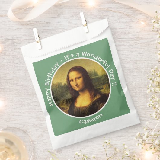 Leonardo da Vinci Mona Lisa Party Collection Geschenktütchen (Ausgeschnitten)