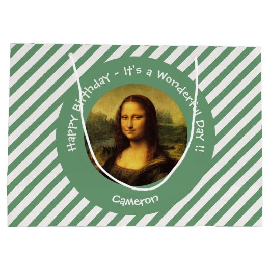 Leonardo da Vinci Mona Lisa Party Collection Große Geschenktüte (Rückseite)