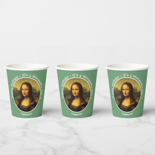 Leonardo da Vinci Mona Lisa Party Collection Pappbecher (Multi)