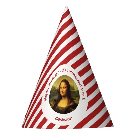 Leonardo da Vinci Mona Lisa Party Collection Partyhütchen (Vorderseite)