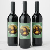 Leonardo da Vinci Mona Lisa Party Collection Weinetikett (Flaschen)
