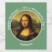 Leonardo da Vinci Mona Lisa Party Collection Weinetikett (Einzelnes Label)