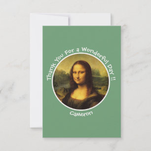 Leonardo da Vinci Mona Lisa Party-Kollektion Dankeskarte