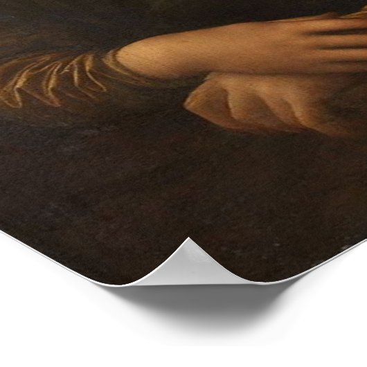 Leonardo da Vinci Mona Lisa Poster (Ecke)