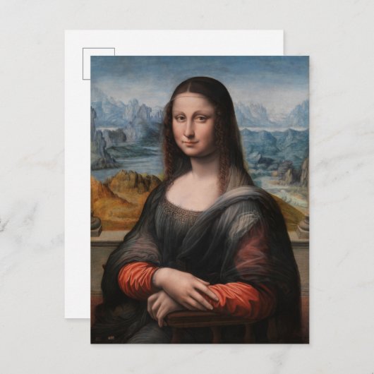 Leonardo da Vinci | Mona Lisa Postkarte (Vorne/Hinten)