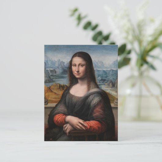 Leonardo da Vinci | Mona Lisa Postkarte (Stehend Vorderseite)