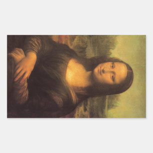 Leonardo Da Vinci' Mona Lisa Rechteckiger Aufkleber