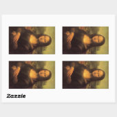 Leonardo Da Vinci' Mona Lisa Rechteckiger Aufkleber (Blatt)