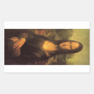 Leonardo Da Vinci' Mona Lisa Rechteckiger Aufkleber