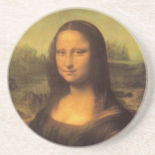 Leonardo Da Vinci' Mona Lisa Sandstein Untersetzer (Vorne)