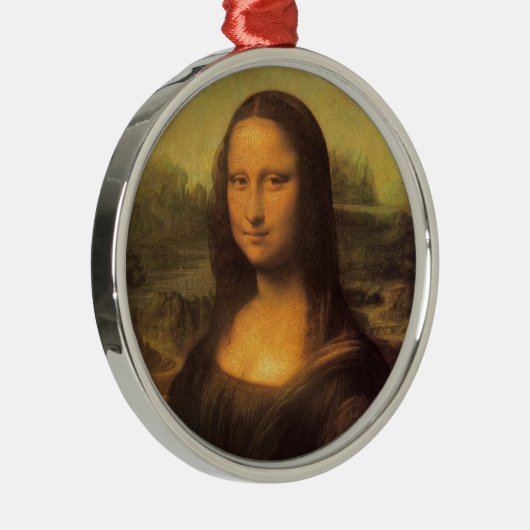 Leonardo Da Vinci' Mona Lisa Silbernes Ornament (Rechts)
