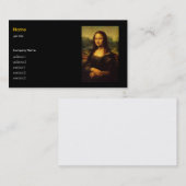 Leonardo Da Vinci, Mona Lisa Visitenkarte (Vorne/Hinten)