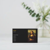 Leonardo Da Vinci, Mona Lisa Visitenkarte (Stehend Vorderseite)