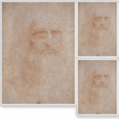 Leonardo Da Vinci, mutmaßliches Selbstportrait Aufkleber (Vorderseite)