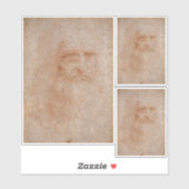 Leonardo Da Vinci, mutmaßliches Selbstportrait Aufkleber (Blatt)