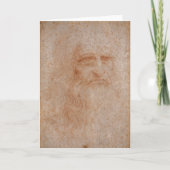 Leonardo Da Vinci, mutmaßliches Selbstportrait Karte (Vorderseite)