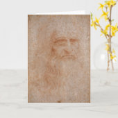 Leonardo Da Vinci, mutmaßliches Selbstportrait Karte (Gelbe Blume)