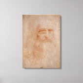 Leonardo Da Vinci, mutmaßliches Selbstportrait Leinwanddruck (Vorderseite)