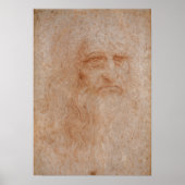Leonardo Da Vinci, mutmaßliches Selbstportrait Poster (Vorne)