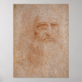 Leonardo Da Vinci, mutmaßliches Selbstportrait Poster (Vorne)